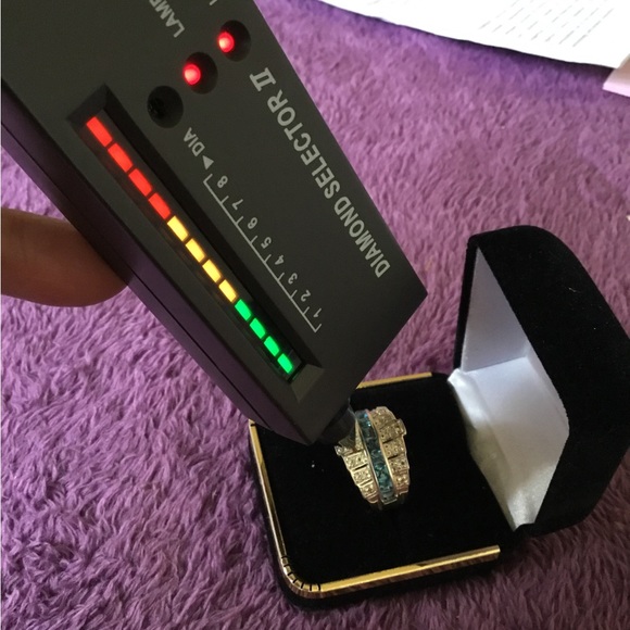 BRAND NEW BOLD Natural Diamond & Blue Sapphires Band Ring-7 - Picture 8 of 16